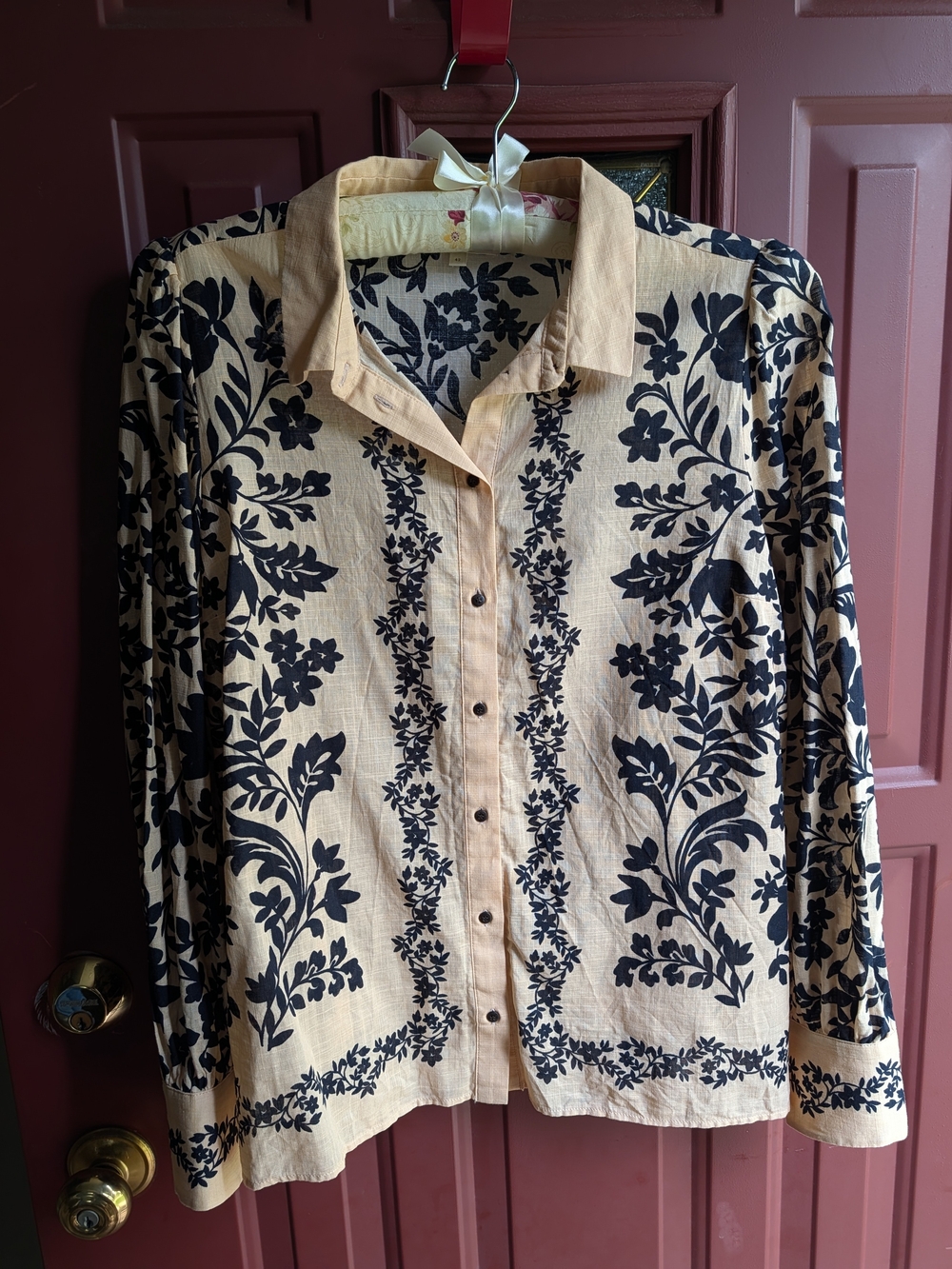 Sezane Claudio Blouse - Nora Print - Size FR 42/US 10